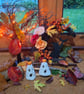 Handmade Ceramic Ghost Incense Burners – Matching Pumpkin Pair