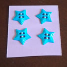 18MM BLUE STAR BUTTONS WITH 4 HOLES FOR ATTACHING