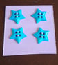 18MM BLUE STAR BUTTONS WITH 4 HOLES FOR ATTACHING