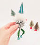 Vintage Style Spun Cotton Pine Cone Gnome - Image 4