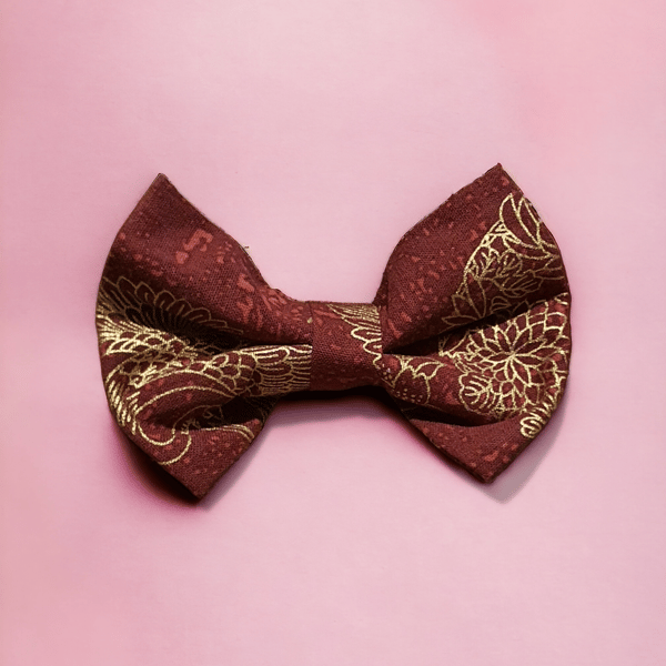 Handmade dog bow for collar