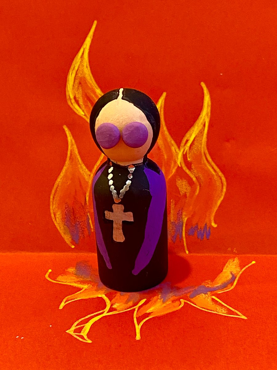 Ozzy Osbourne Handpainted Wooden Peg Doll - pop icons