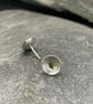 Silver Earrings-Disk Studs - Image 5