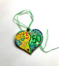 50 th birthday hand painted heart
