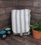 Eco Rucksack -  Handmade from Sustainable Materials - Blue stripe