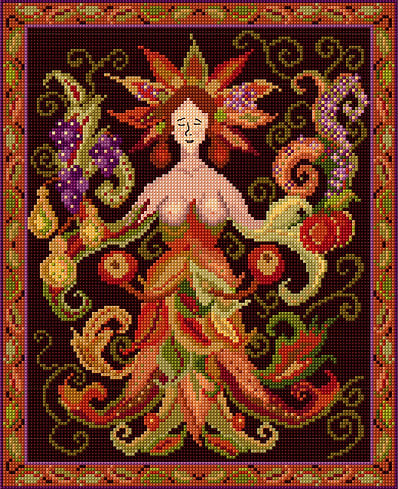 Autumn Goddess Tapestry Kit Traquair House Cha Folksy