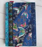 SOLD - A6 Butterflies & Batik Reusable Patchwork Notebook, Diary Cover - Image 2