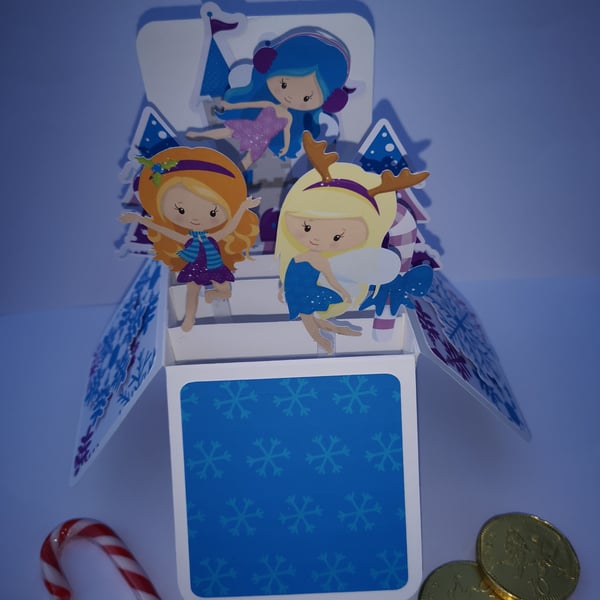 Festive Fairies Christmas Box Card - personalised