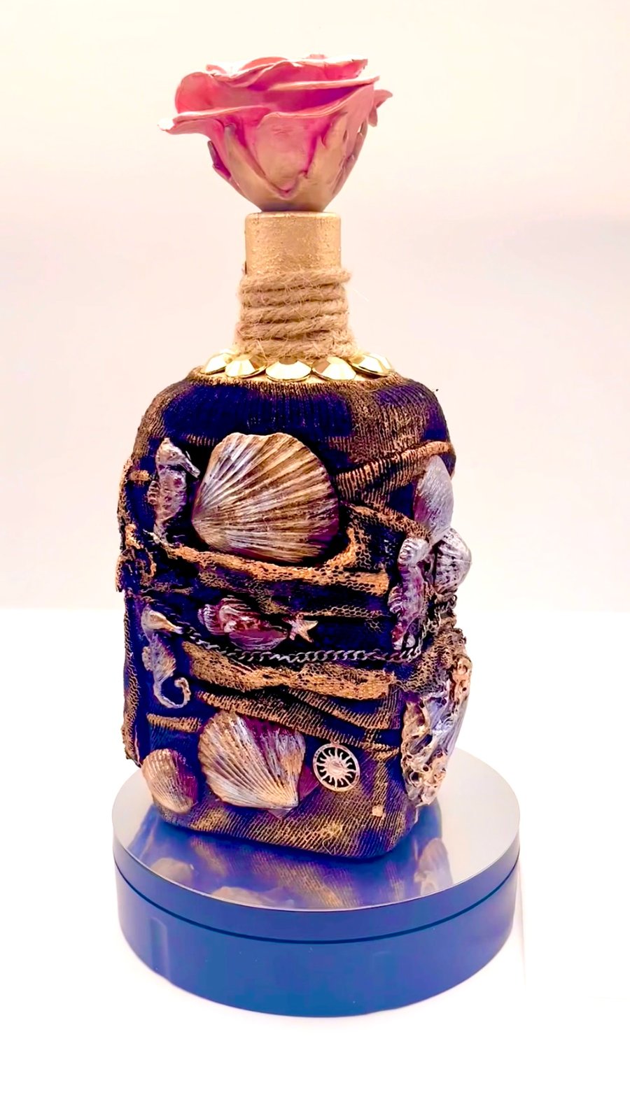 Beach themed ornamental bottle 