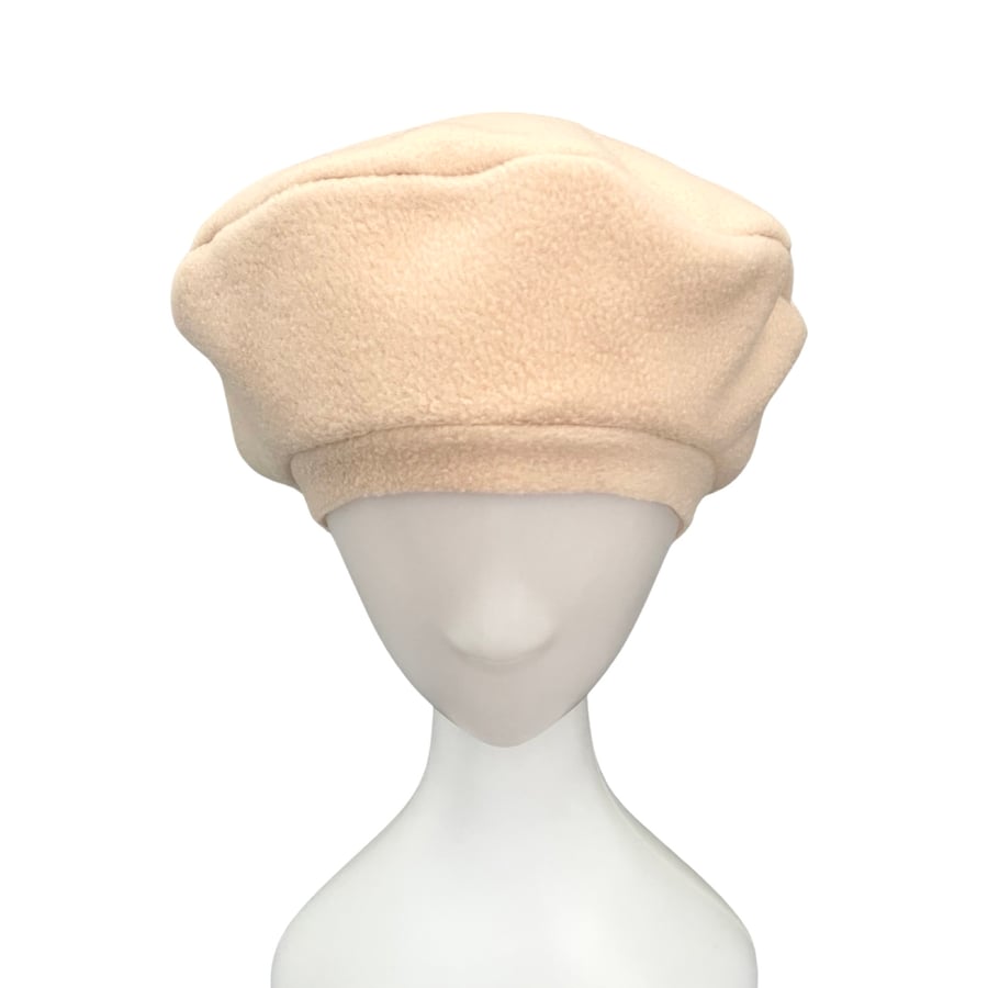 Beige Autumn Beret Hat 1930s Vintage Inspired Hat Cute Fashion Fleece Hat Gift 