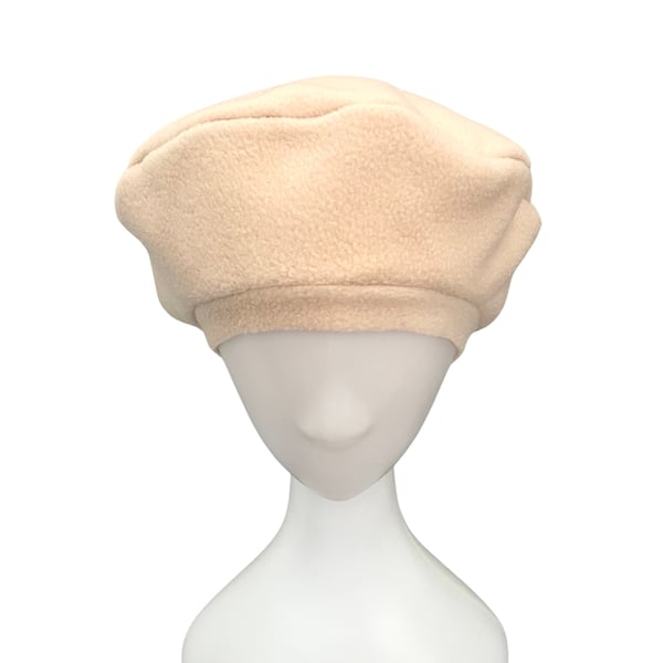 Beige Autumn Beret Hat 1930s Vintage Inspired Hat Cute Fashion Fleece Hat Gift 