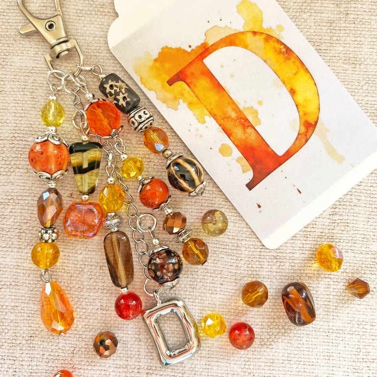 Balloon letter bag charm, Letter D bag charm, bag charm with letter