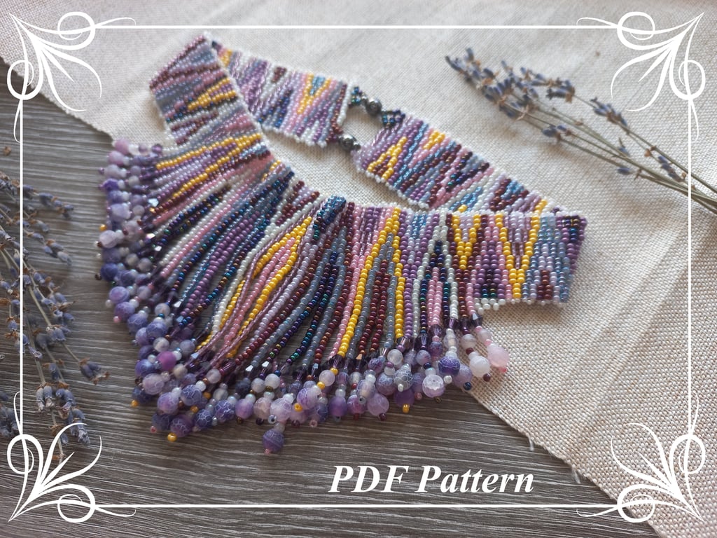 Bead Noodles: Lavender Storm (PDF Pattern)