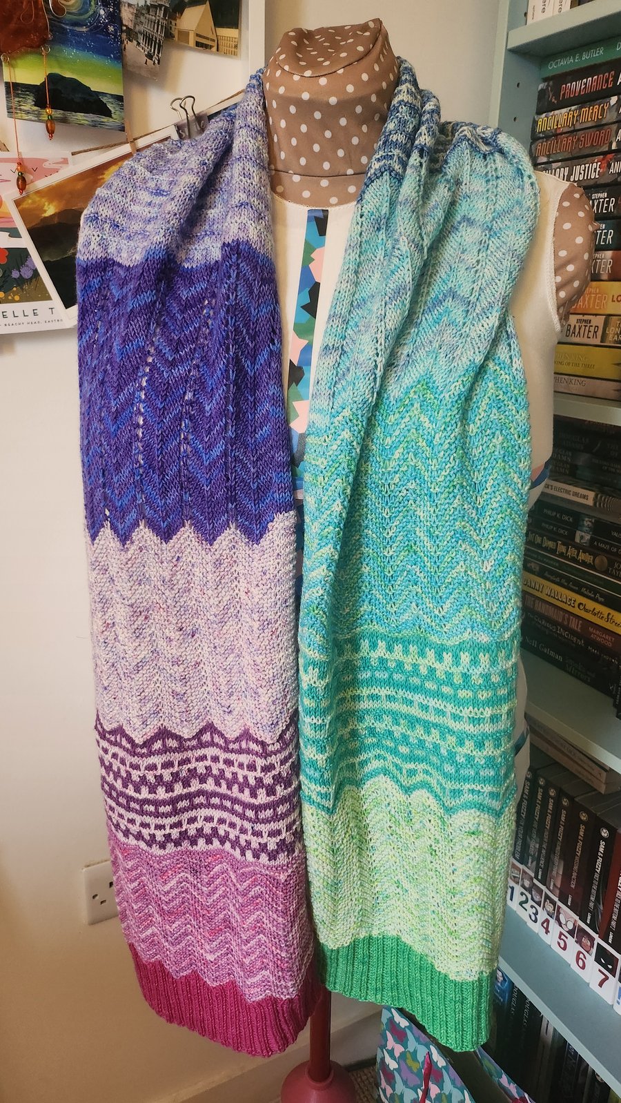 Handknitted 'Skyline' Multicolored Scarf