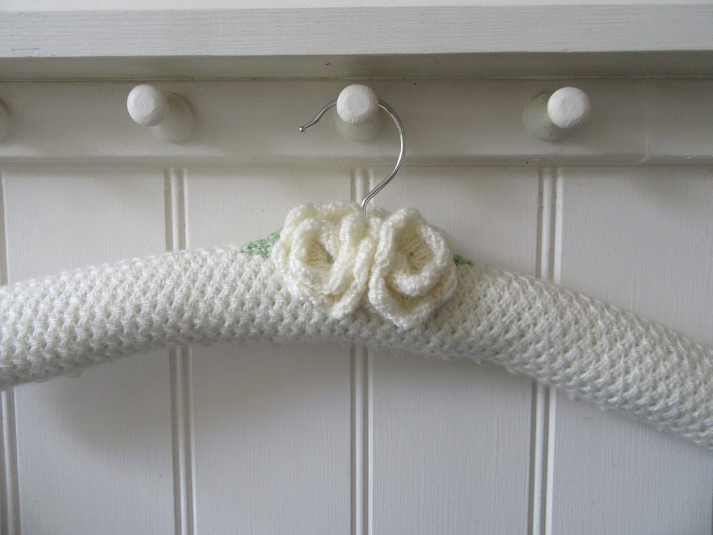 clothes hanger coat hanger for bridal gown - roses