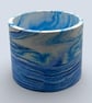 Large Blue Marbled Plant Pot - Unique Indoor Planter - Image 9
