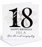 Personalised 18th Birthday Card For Her Daughter Sister Friend Niece