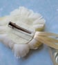 Vanilla Cream Regency Flower & Ribbons Fascinator Hair Clip Headpiece - Image 4