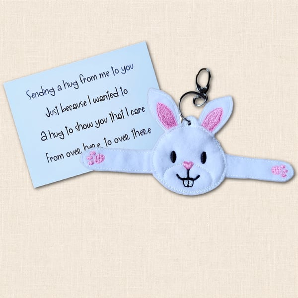 Bunny Pocket Hug - Embroidered Felt Comfort Pocket Pal