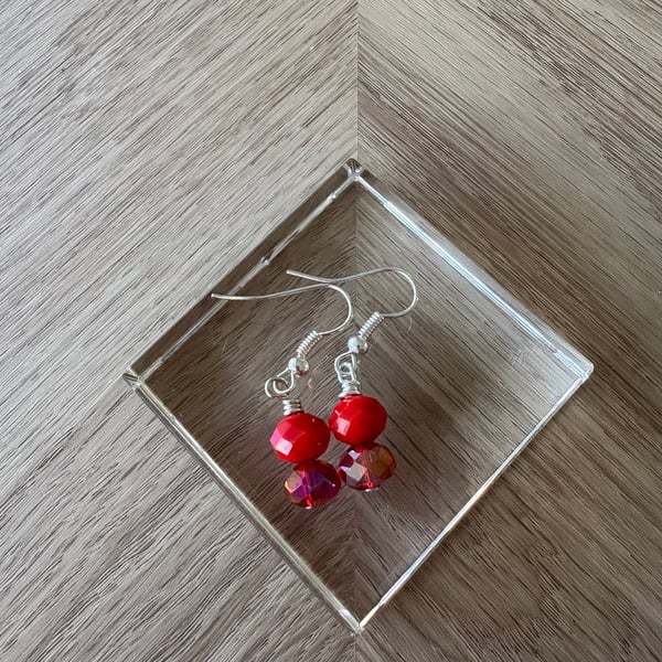 Red earrings 