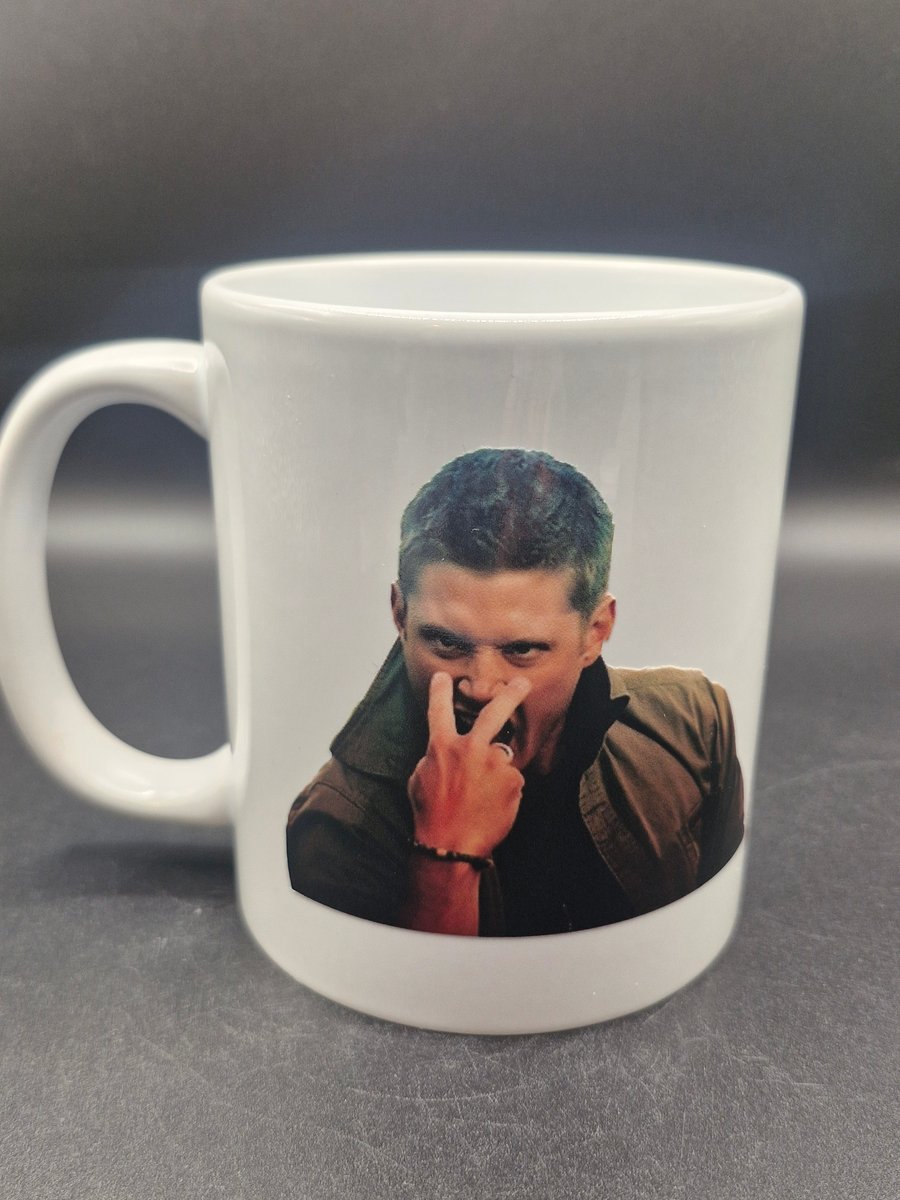 New Dean Winchester Mug Supernatural TV Series Eye of the Tiger Fan Art