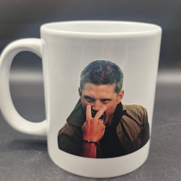 New Dean Winchester Mug Supernatural TV Series Eye of the Tiger Fan Art