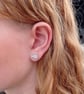 Recycled Sterling Silver Rhino Stud Earrings – Cute Handmade Animal Jewellery  - Image 5