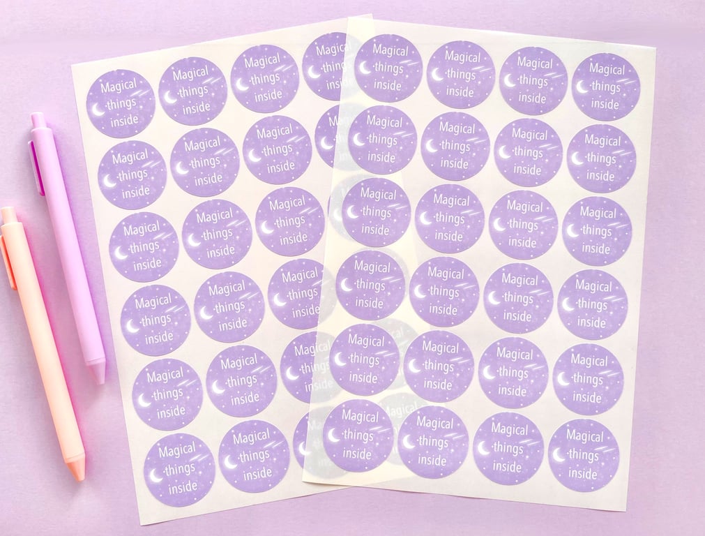 Magical Things Inside Business Packaging Stickers, Small Business Stickers.