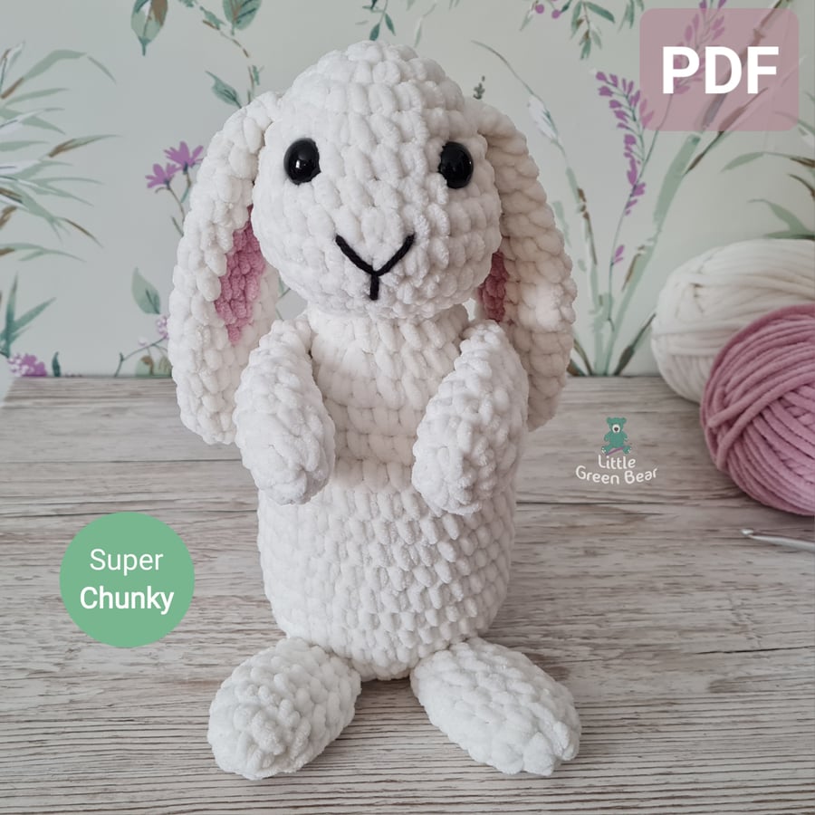 Beryl the Bunny Crochet Pattern, Rabbit Amigurumi Pattern