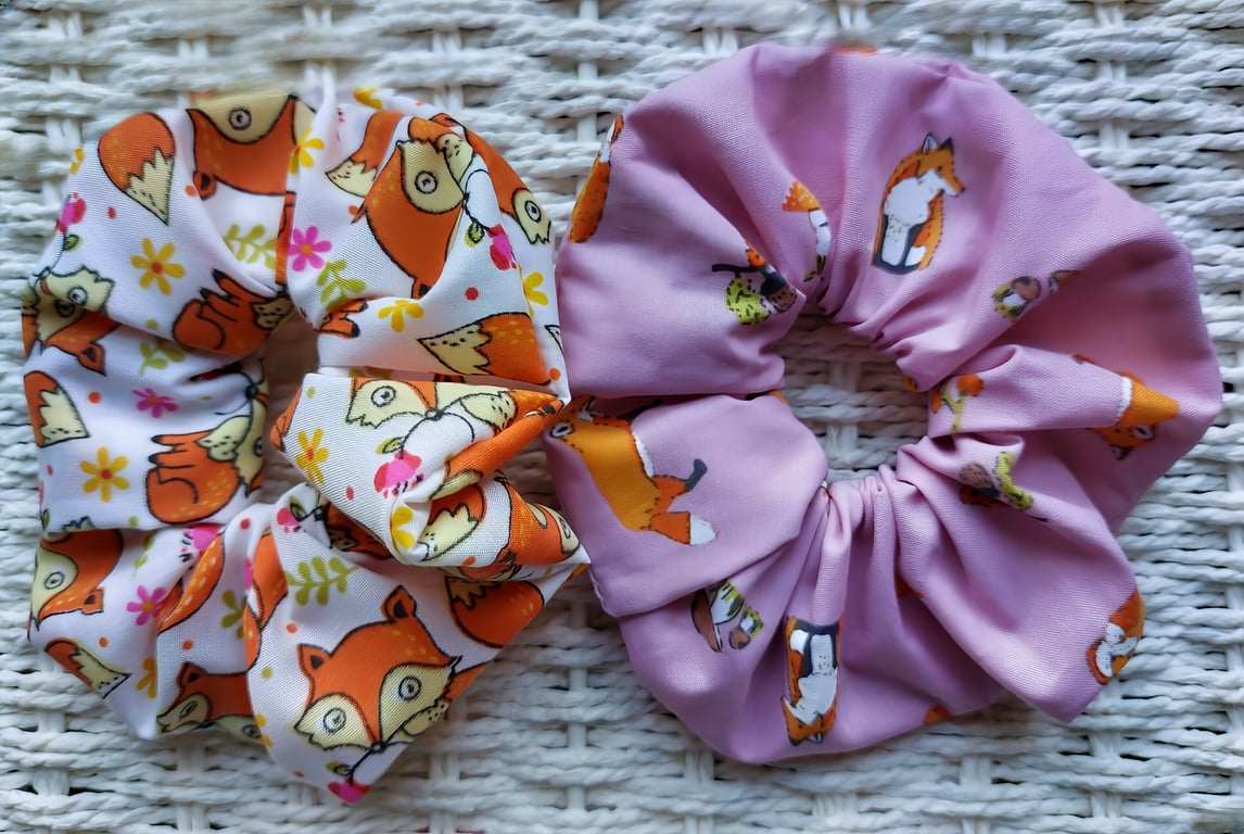 Pack of 2 Fox Hair Scrunchies