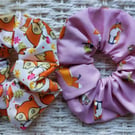 Pack of 2 Fox Hair Scrunchies