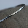 Classic Chunky Sterling Silver Bangle, 4mm wide, Medium, Hallmarked