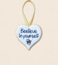 Beelieve in Yourself Bee Heart Hanger - Embroidered Felt Hanging Decoration
