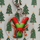 Clear acrylic Christmas keyring "Y"