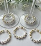 Personalised Wedding Wine Glass Charms, Custom Beaded Favors, Glass Charms - Image 3