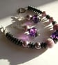 SALE - HALF PRICE - PURPLE SUGAR LAMPWORK BRACELET - FREE UK SHIPPING  - Image 4
