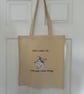 Cotton tote bag - I knit and I know things - Image 1