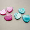 6 Shell Flat Heart Beads