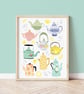Vintage Teapots Art Print - Image 1