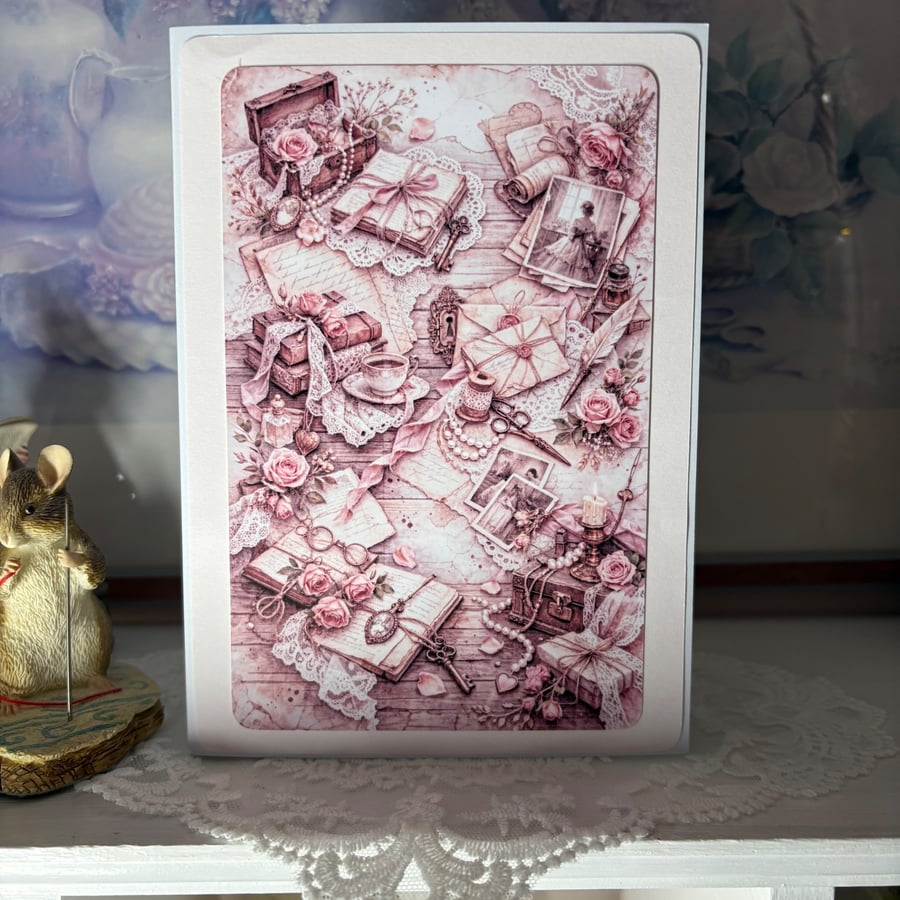 Greeting Card - Blush Heirloom A - C277