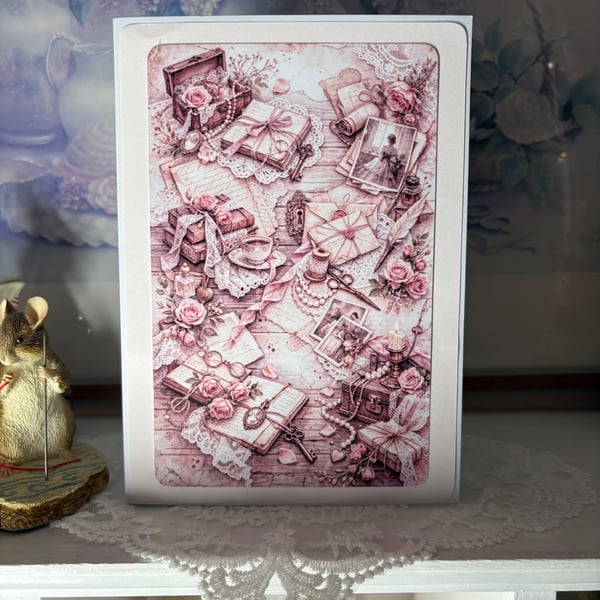 Greeting Card - Blush Heirloom A - C277