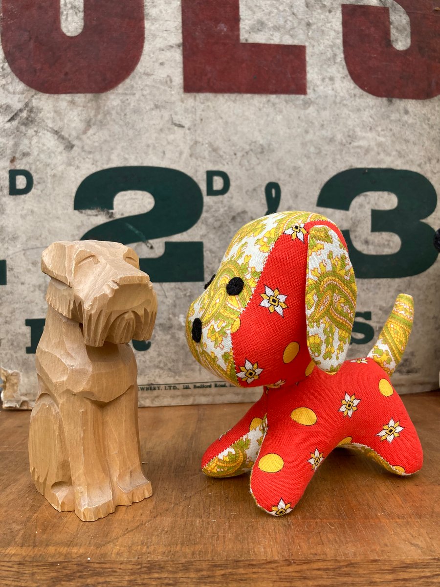 Bobbo Doggo the Vintage Fabric Pup