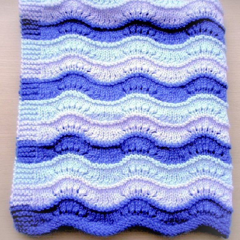 KNITTING PATTERN PDF New Wave Blanket