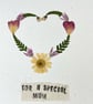 Handmade Mother's Day, Birthday Card, Real Pressed Flower Heart - Image 4