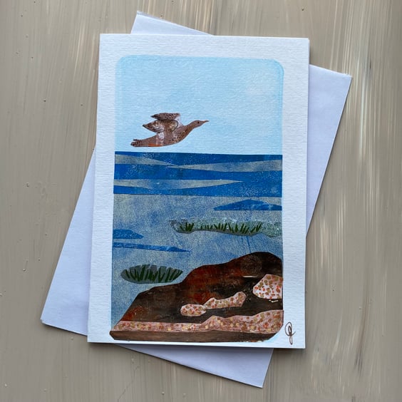 Collage greetings card hand made