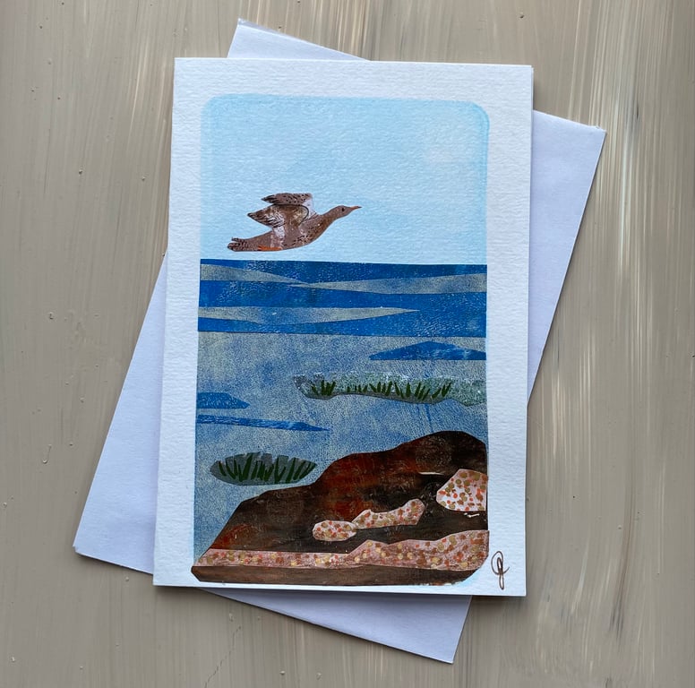 Collage greetings card hand made