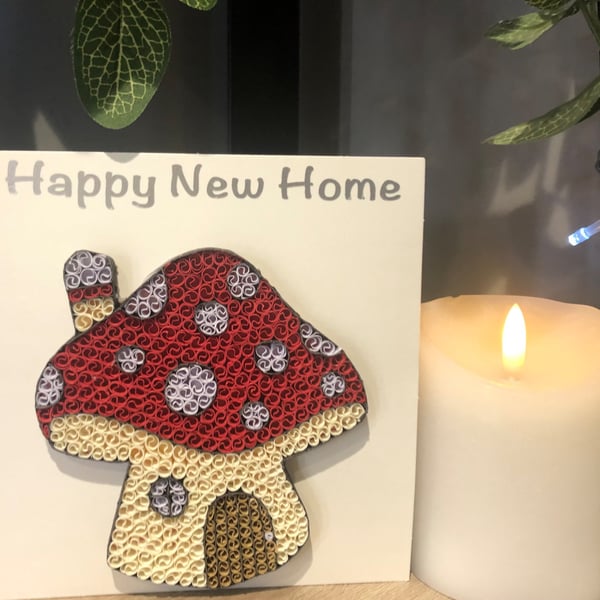 Stunning handmade quilled  new home card