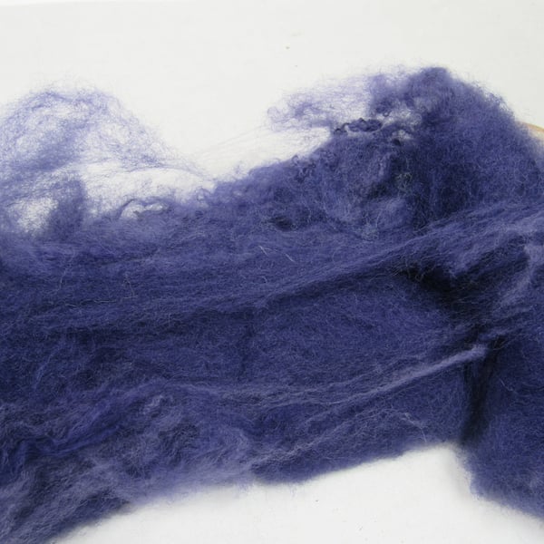 10g Naturally Dyed Dark Purple BFL Shetland Felting Wool