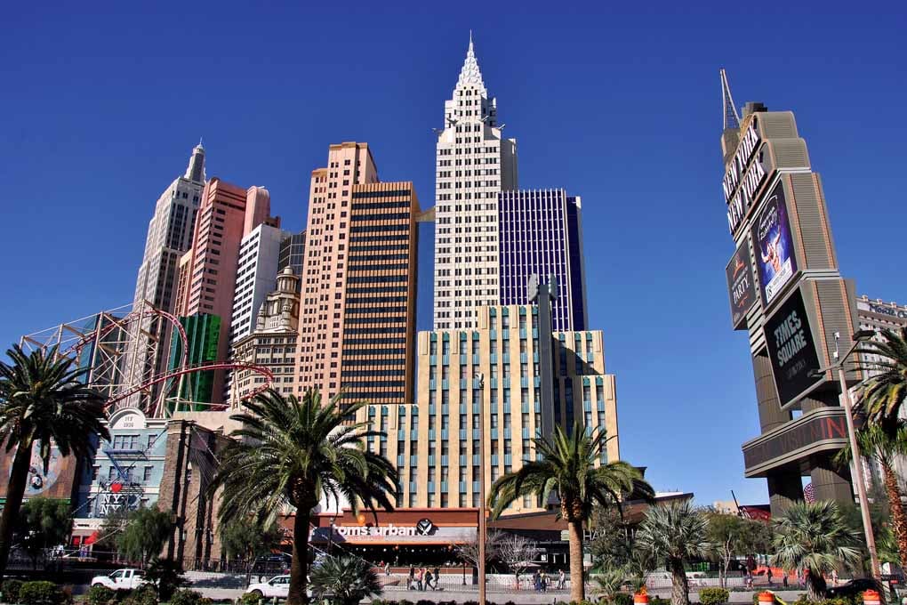 New York New York Hotel Las Vegas America 18"x12" Print