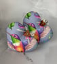 Handmade hummingbirds hanging fabric hearts set of 2 - Image 8